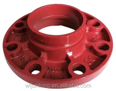 China Malleable FM UL Approved Pipe Fitting Flange Adapter / Barbed Nipple Flange Adapter for sale