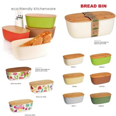 China Customized Simple Eco-friendly Freshness Preservation Pattern Fiber Food Bread Bamboo Storage Box For Home Restaurant Use for sale