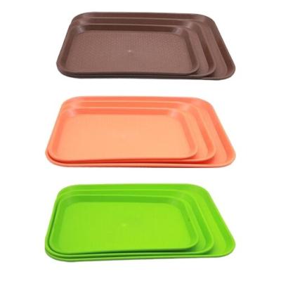 China Home/Restaurant/Bar/Hotel/Wedding/Hot Sale Serving Supermarkets Promotions Tray with Handles Melamine Rectangular Tray Safety Fast Food Tray BPA Free for sale