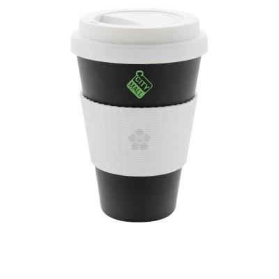 China Sustainable Eco - Friendly And Reusable Bamboo Cups With Lid Disposable Bamboo Fiber Coffee Mugs Drinkwares for sale