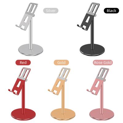 China 120 Degree Rotating Mobile Phone Stand Angle Height AdjustableTablet Stand Wholesale Aluminum Color for sale