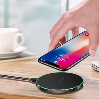 China 2021 Mobile Phone 10w Fast Wireless Charger Hot-selling Wireless Charging Pad Fully Compatible For iPhone HUAWEI Samsung for sale