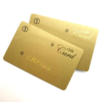 China Customized Waterproof/Waterproof IC Card Gold Color RFID Card Anti Theft Financial Brush Anti Credit Card High Frequency Arming Scan Blocking Card for sale