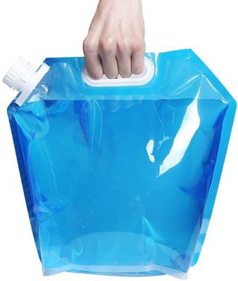 China Portable Barrier BPA Free Camping Raising Emergency 5L 10L Outdoor Collapsible Foldable Water Container Spout Storage Plastic Bags Kangen for sale