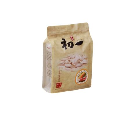 China Barrier Factory Custom Flat Bottom Stand Up Plastic Frozen Dumplings Food Packaging Bag With Zipper for sale