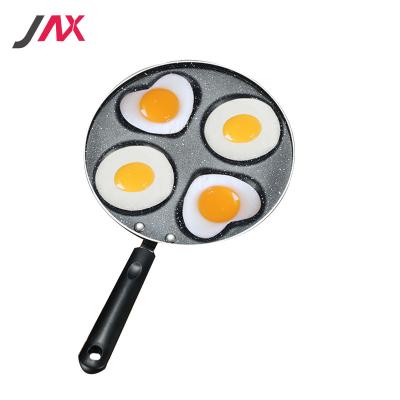 China Wholesale Induction Cooker Food Pan 1.2 Thickness Iron Cooking 4 Hole Omelet Pan for sale