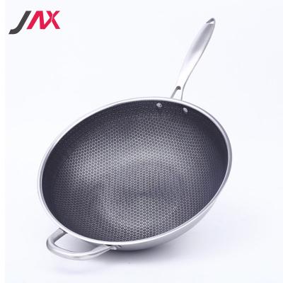 China Sustainable Top Quality No Liner 34cm Stainless Steel Non Stick Cheap Frying Pan for sale