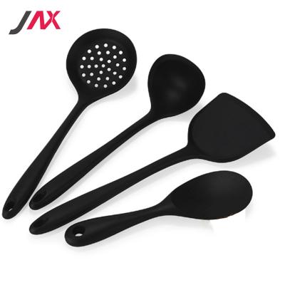 China Sustainable Wholesale Household Kitchen Utensils Soft Cheap Silicone Spoon Set Modern for sale