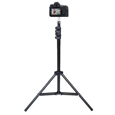 China Stable Light Weight 2.1m Ring Light Tripod Stand Black Floor Mount Tripod for sale