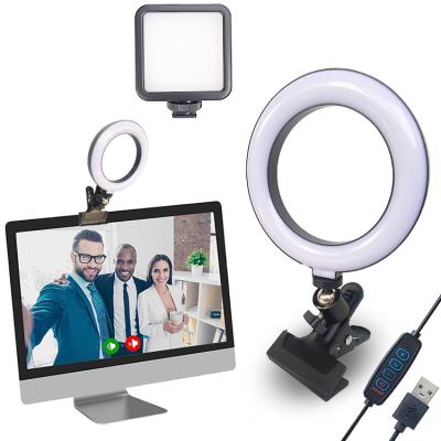 China 6 Inch Video Conferencing Ring Light Monitor Clip Lighting Stable Desktop Kit for Laptop Zoom Remote Working Study for sale