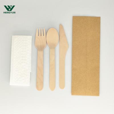 China Wooden Disposable Wooden Cutlery Set Disposable Wooden Cutlery Set Hot Sale for sale