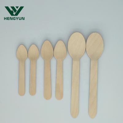 China Wooden Spoon Set Food Grade Eco-friendly Disposable Wooden Spoon Set for sale