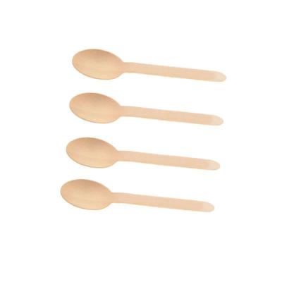 China Good Quality Biodegradable Natural Spoon Birch Wood Spoon Disposable for sale