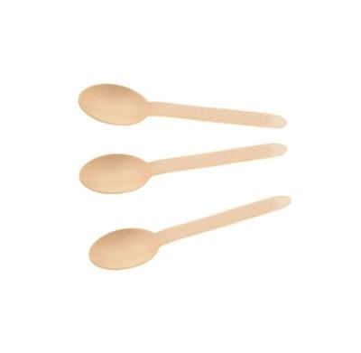 China Factory Wholesale Safe Popular Cutlery Set Disposable Wooden Spoon HY-1401 for sale