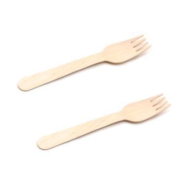 China Custom Printing Wood Package 100% Natural Disposable Wooden Forks for sale