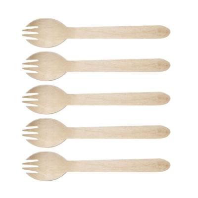 China Hot Sale Wooden Custom Printed Disposable Wooden Sporks for sale