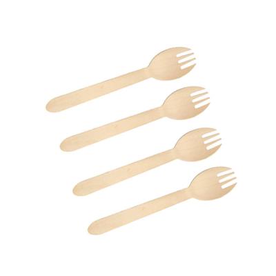 China Hot Sale 100% Natural Biodegradable Disposable Wooden Sporks for sale