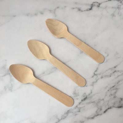 China Hot Selling Disposable Wooden Spoon 70 Viable Factory 95 96 100 110 140 160mm for sale