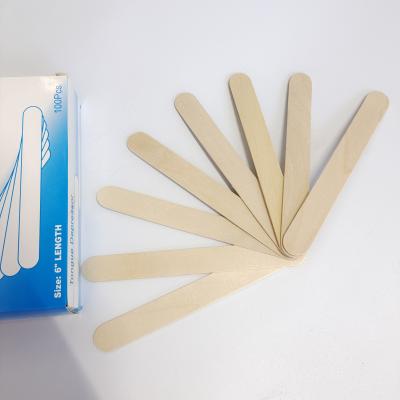 China Birch Wood Factory Price Disposable Wooden Sticks Wax Applicator Spatulas Beauty Wooden Hair Wax Stick for sale