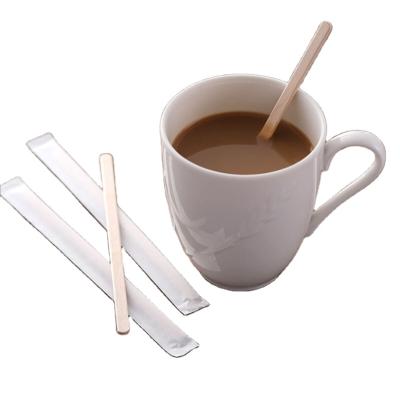 China Sustainable 100% Natural Disposable Wooden Coffee Stir Sticks Stirrer for sale