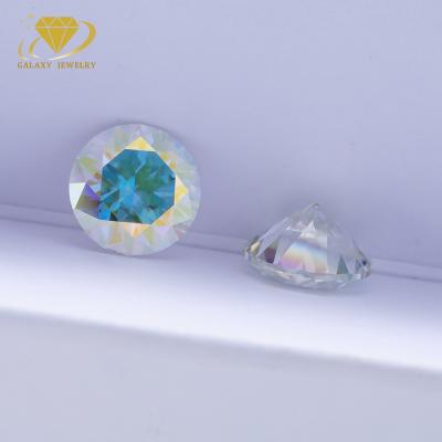 China Color Play or Fire Galaxy Jewelry Factory Price Wholesale AB Colorful Loose Moissanite Stone Round Cut Synthetic Moissanite Diamond for sale