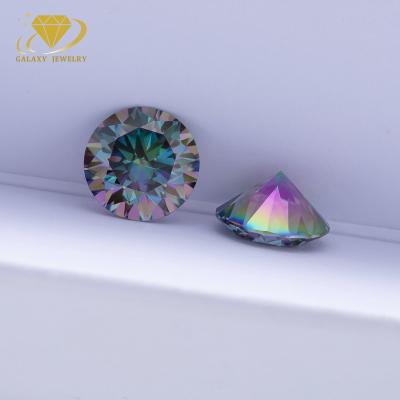 China Color Play or Fire Factory Price Colored Rainbow Loose Moissanite Stone VVS Clarity Passed Diamond Tester GRA Moissanite Diamond for sale