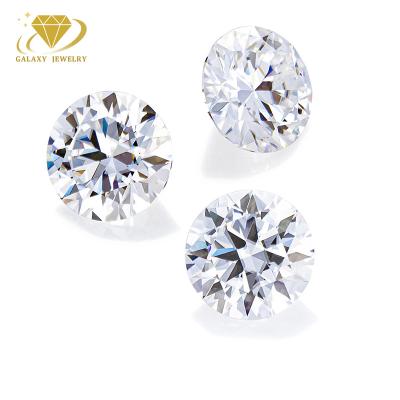 China Color Play or Fire Wholesale VVS DEF 1ct 2ct 3ct White Loose Moissanite Diamond Round Brilliant Cut 3-16mm Moissanite  Stone GRA Certificated for sale