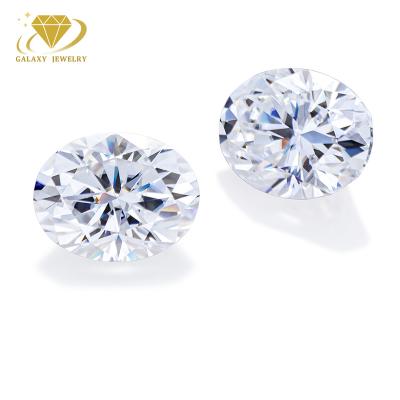 China Color Play or Fire Galaxy Jewelry Oval Cut Shape Loose Moissanite Stone DEF VVS Synthetic Moissanite Diamonds For 14K 18K Gold Rings for sale