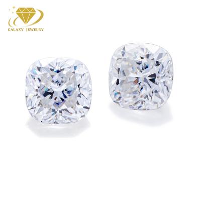 China Color Play or Fire Galaxy Jewelry Cushion Cut Moissanite Diamond DEF VVS Synthetic Loose Moissanite Gemstone For Silver Gold Jewelry for sale