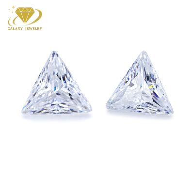 China Color Play or Fire Trillion Cut Moissanite Loose Diamond DEF VVS GRA Certificate Triangle Shape White Carat Moissanite For Jewelry for sale