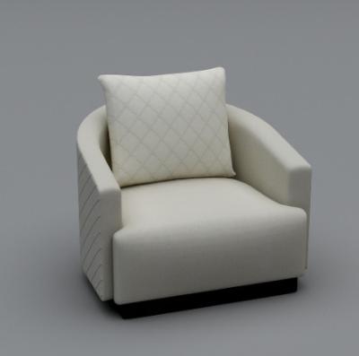 China Comfortable Cushion White Leather Armchair OEM ODM Service for sale