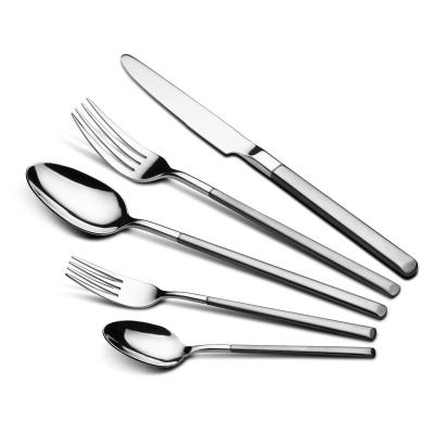 China High Grade 5pcs 18/10 Stainless Steel Disposable Flatware With Spoon And Salad Fork for sale