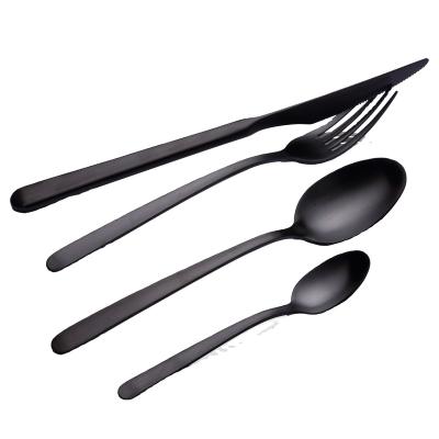 China MOQ 4pcs Viable Small Black Matte Silverware for sale