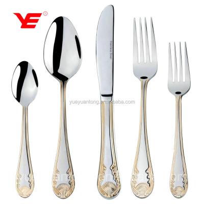 China Disposable Customized 20/72/84 Pcs Stainless Steel Color Flatware Set for sale