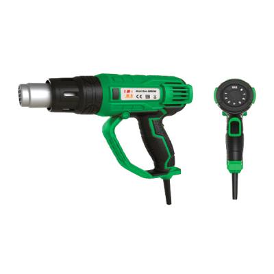 China 2000W Adjustable Temperature Shrink Electric Shrink Gun Industrial Electric Shrink Air Gun Hot Blower with Stepless Temperature Control for sale