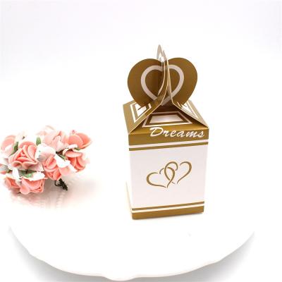 China 2021 Recycled Materials Vintage Wedding Gold Candy Favors Gift Box Candy Wedding Party Decoration for sale