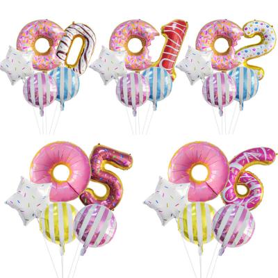 China Toy Top Quality Cartoon Colorful Gift Mini Number Foil Balloons Foil Balloons Birthday Decoration For Party for sale