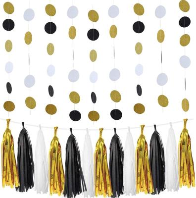 China Wedding Circle Dots Paper Garland Tissue Paper Tassels for Birthday Wedding Anniversary Graduation Party Decorations for sale