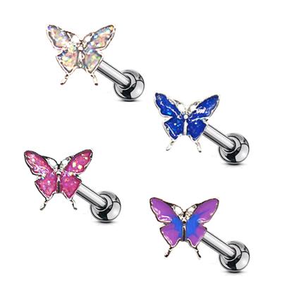 China Topbill 16G Butterfly Rabbit Cartilage CZ Daith Cartilage Earrings Cute Earring Helix Piercing Jewelry for sale