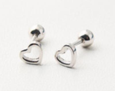 China FASHIONABLE 925 sterling silver sleep of the ball do not select hollow heart mini cold wind small ear stud earrings bone stud for sale