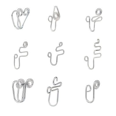 China FASHIONABLE Nose Ring Jewelry Stainless Steel Vacuum Plated Unperforated Female Male Fake Nose Clip for sale