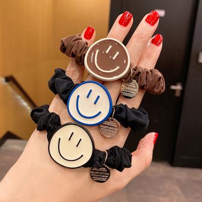 China Smiling Rope Klein Metal Main Female Bear Large Intestine Temperament Girl Hair Decoration Hair Accessories Hair Ring Rope for sale