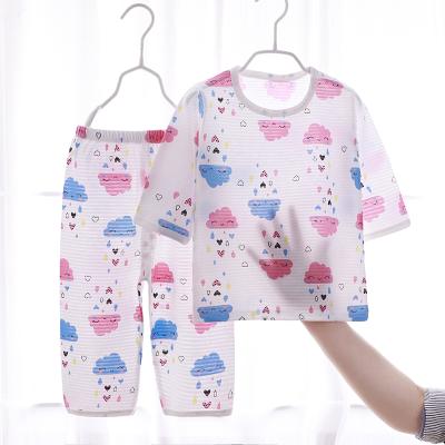 China Summer New Design Kids Pajamas Boys And Girls Cotton Soft Cloth Homewears Breathable Children Clothing Sets for sale