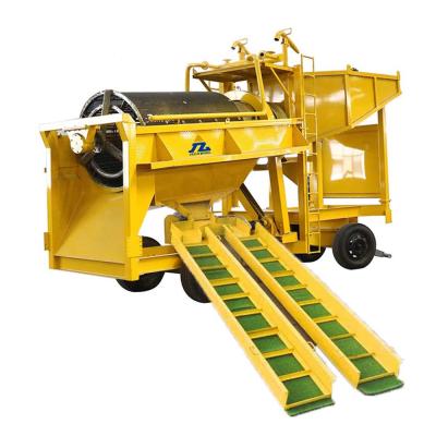 China Professional Gold Mining Plant Portable Gold Mining Trommel With Sluice Box for sale