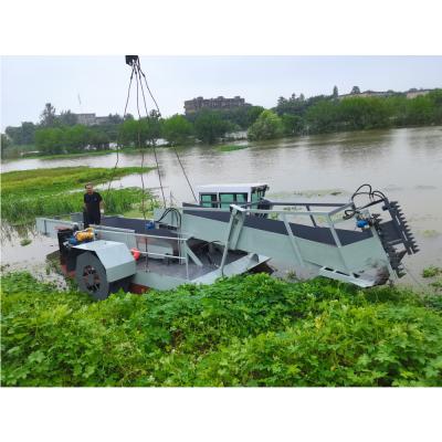 China Water Cleaning Full Hydraulic Automatic Aquatic Weed Cutter Boat for sale