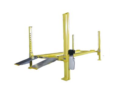 China 220V 4 Post Car Lifts Voor Huis Garage Lift Hoogte 2208mm Te koop