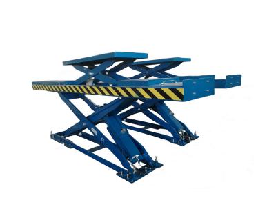 China Inground Alignment Scissor Lift Car Hoist 4T 4.0M Runway 1.8M High for sale