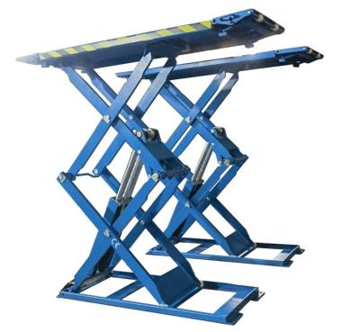 China 72 Inches High Rise Scissor Vehicle Lift Scissor Hoist 670mm Width Table for sale