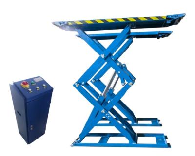 China Heavy Duty High Rise Car Scissor Lift Pneumatic Unlocking for sale