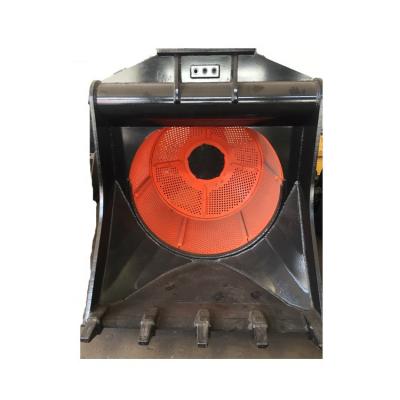 China Excavator Rotary Roller Screen Bucket 360 Degree Rotating For Screening Sand And Stone for sale